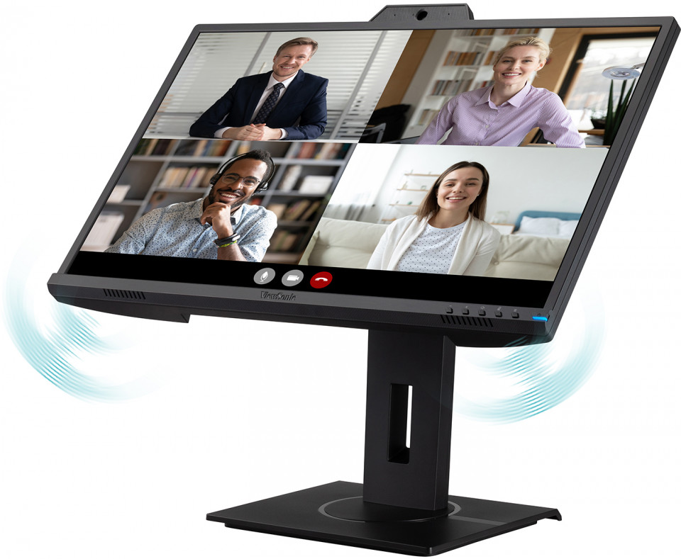 VG2440V và VG2740V tích hợp webcam và microphone đáp ứng nhu cầu họp trực tuyến